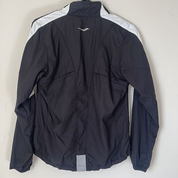 Saucony Windbreaker Running Jacket Black White S - Picture 5 of 5